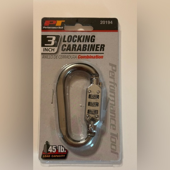 Performance tool Locking Carabiner 3 inch one red & one silver - Picture 5 of 5